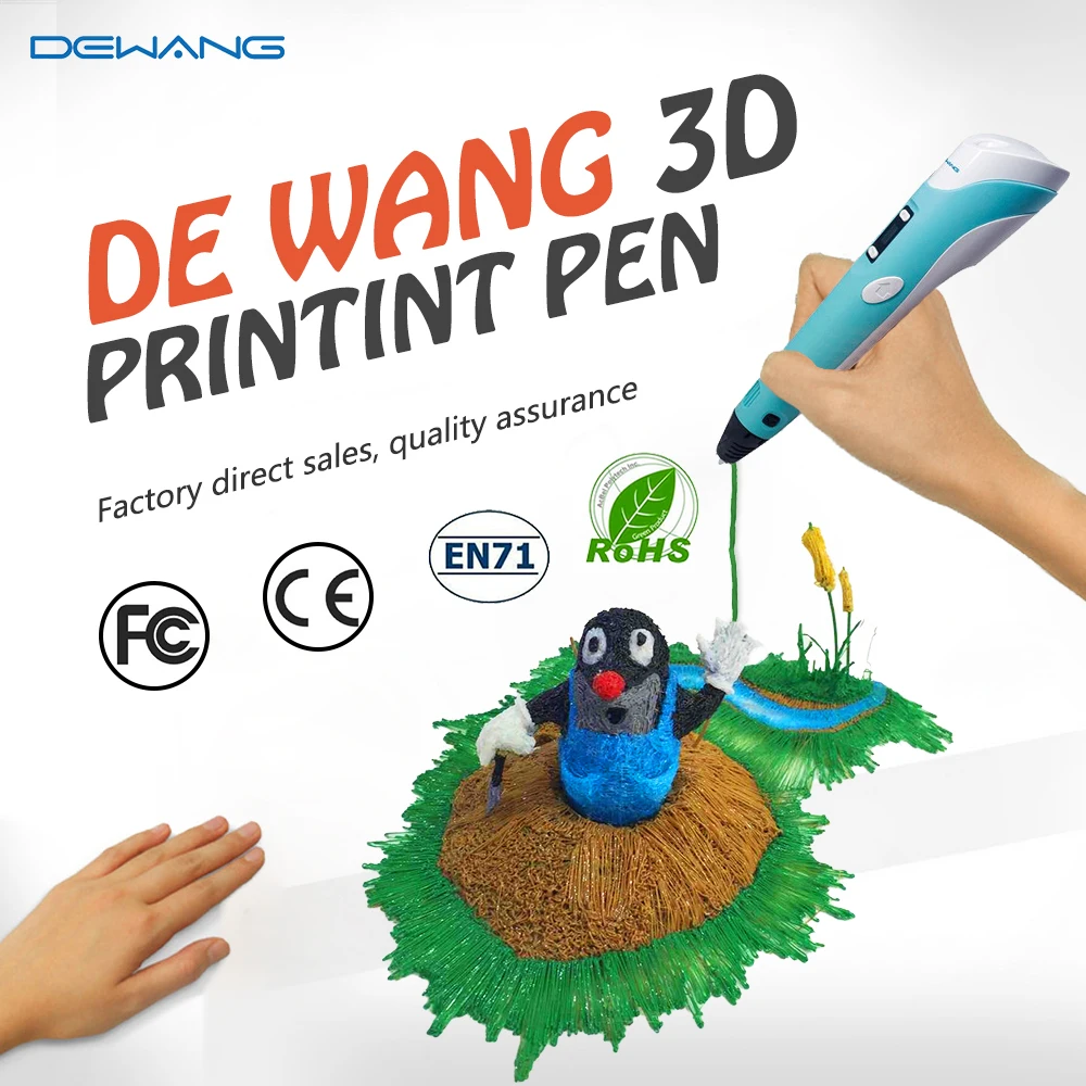 Лучшая 3D Ручка для принтера 1 75 мм ABS/PLA умные ручки 100 м Бесплатная нить детей