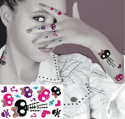 Waterproof Temporary Tattoo Sticker on body art finger skull love tatto stickers sexy flash tatoo fake tattoos for girl women
Waterproof Temporary Tattoo Sticker on body art finger skull love tatto stickers sexy flash tatoo fake tattoos for girl women