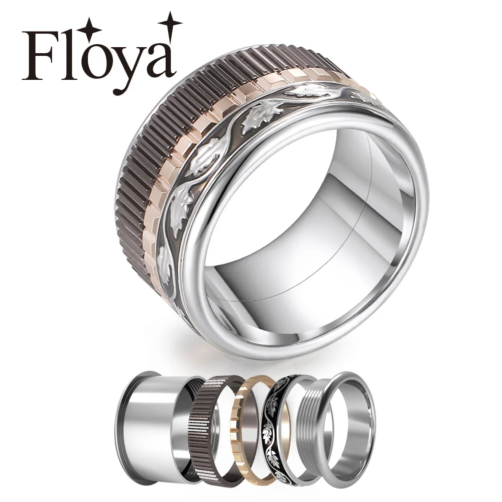 Cremo Interchangeable Wedding Ring Black Leaves Band Gear Stainless Steel Ring Fidget Meditation Exquisite Filled Rings
Cremo Interchangeable Wedding Ring Black Leaves Band Gear Stainless Steel Ring Fidget Meditation Exquisite Filled Rings