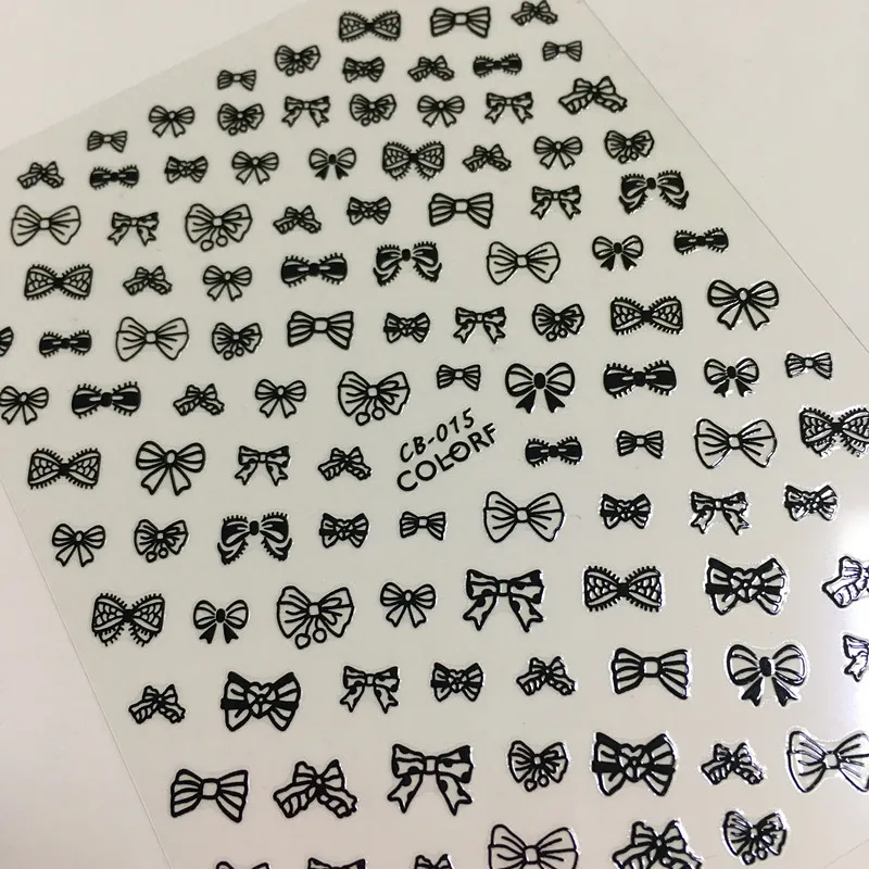 Newest CB sereis CB-015 bow tie 3d nail art sticker nail decal stamping export japan
Newest CB sereis CB-015 bow tie 3d nail art sticker nail decal stamping export japan