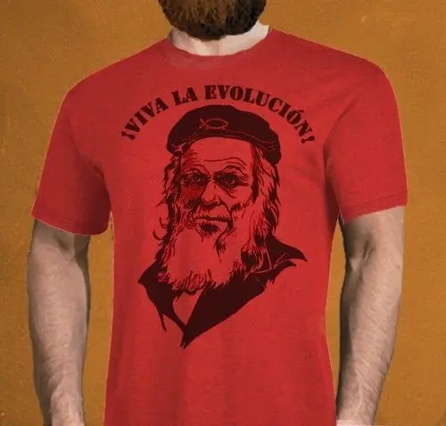 Модная мужская футболка, бесплатная доставка, совершенно новая рубашка Charles Darwin VIVA LA EVOLUCION, мужская и подходящая Женская футболка для эволюц... 
Модная мужская футболка, бесплатная доставка, совершенно новая рубашка Charles Darwin VIVA LA EVOLUCION, мужская и подходящая Женская футболка для эволюц...