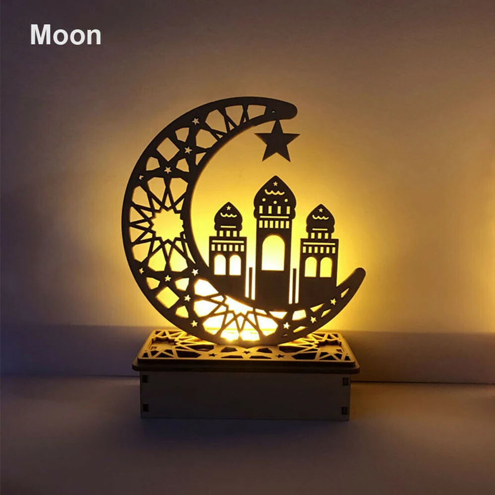 Украшения на Рамадан светодиодный светильник звезда с ИД Мубарак Декор вечерние