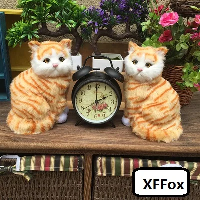 a pair of real life sitting cat models plastic&furs new yellow stripe cat doll gift about 18x12x11cm xf1453
a pair of real life sitting cat models plastic&furs new yellow stripe cat doll gift about 18x12x11cm xf1453