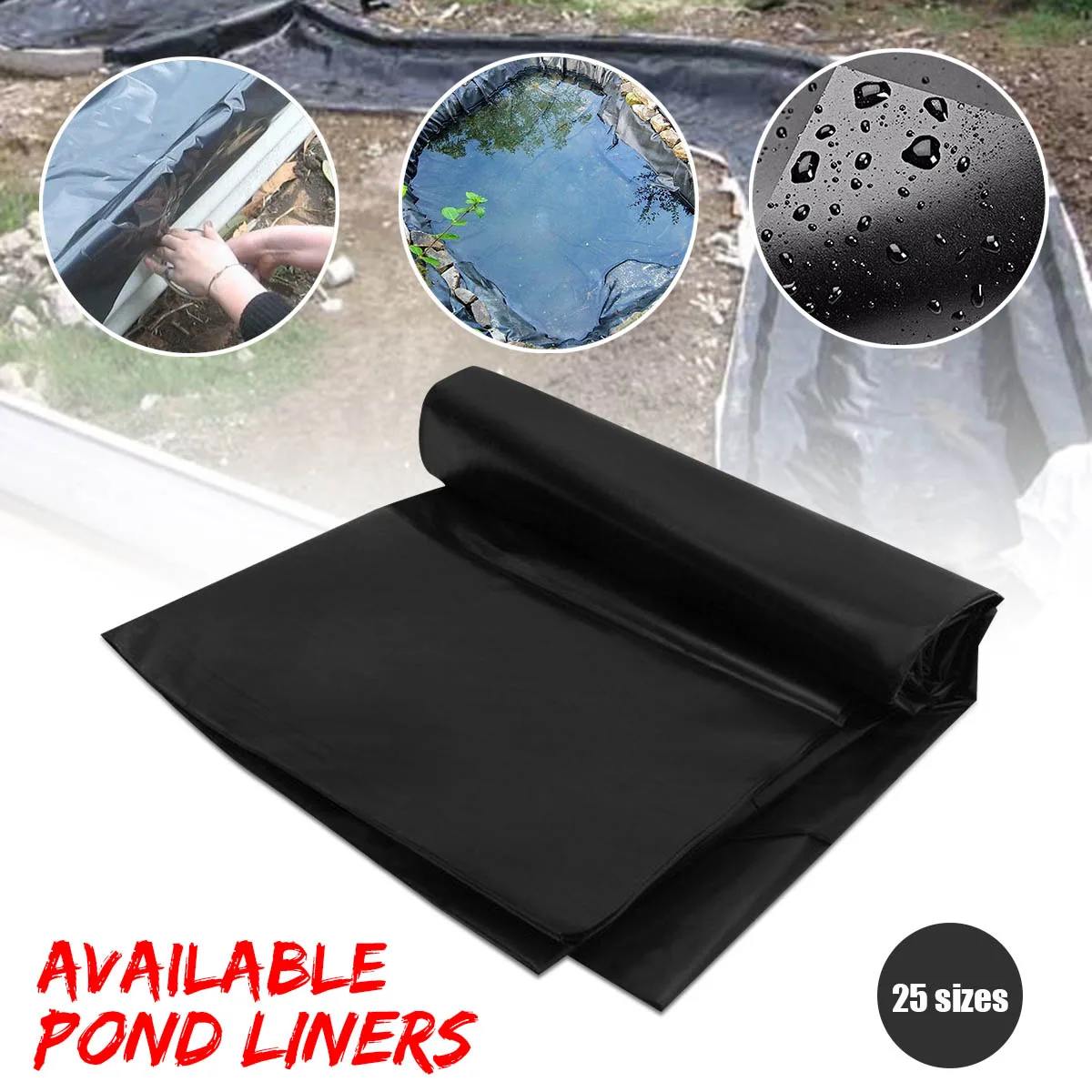8-32ft Fish Pond Liner Gardens Pools PVC Membrane Reinforced Landscaping HDPE Heavy Pool Waterproof Liner Cloth
8-32ft Fish Pond Liner Gardens Pools PVC Membrane Reinforced Landscaping HDPE Heavy Pool Waterproof Liner Cloth