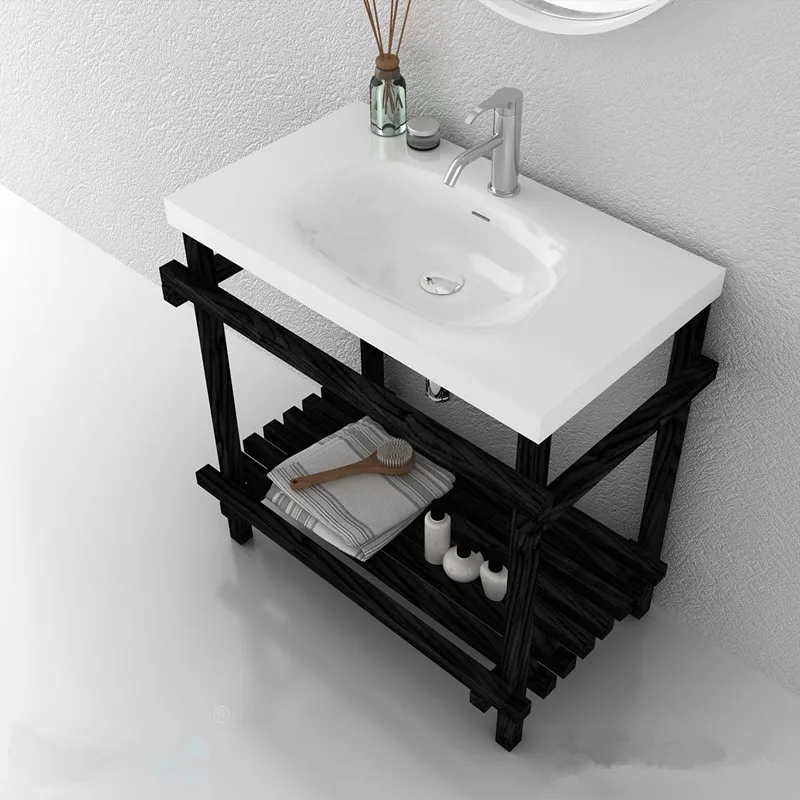 

900mm Modern Up-market Design Soft closing technique Solid Surface Stone Basin Floor Mounted Vanity 2912L