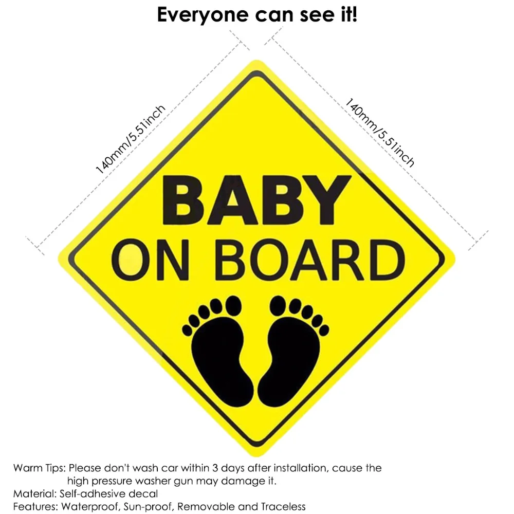 BABY ON BOARD Reflective Child Car Stickers Warning Decals Cartoon Stickers Baby In Car Warming Car-Sticker
BABY ON BOARD Reflective Child Car Stickers Warning Decals Cartoon Stickers Baby In Car Warming Car-Sticker