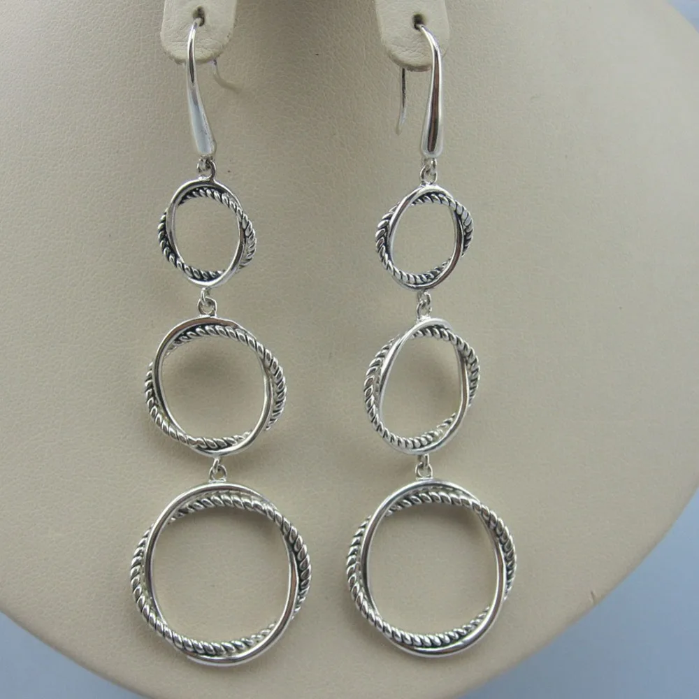 Sterling Silver Round Link Drop Earrings Design Jewelry 925 Silver Earring Christmas Gifts Mother's Day Gifts Free Shipping
Sterling Silver Round Link Drop Earrings Design Jewelry 925 Silver Earring Christmas Gifts Mother's Day Gifts Free Shipping