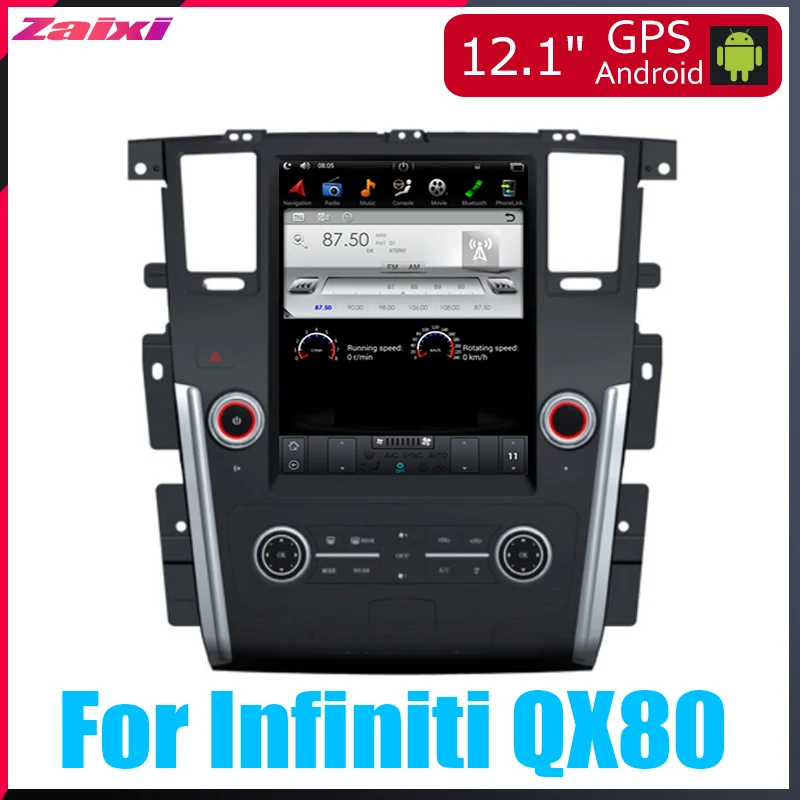 ZaiXi Android автомобильный мультимедийный GPS для Infiniti QX80 2013 ~ 2018 радио вертикальный
