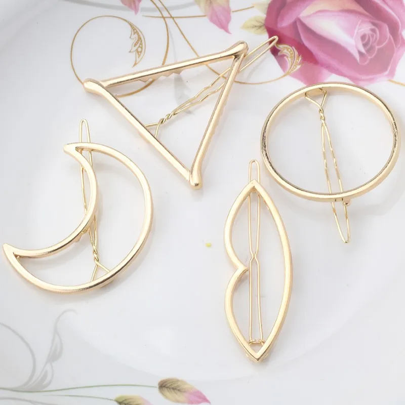 M MISM 2020 Women Hair Clip Gold Silver Metal Moon Hairpins Accessories For Girls Alloy Hairgrips Elegant Headwear New | Аксессуары для