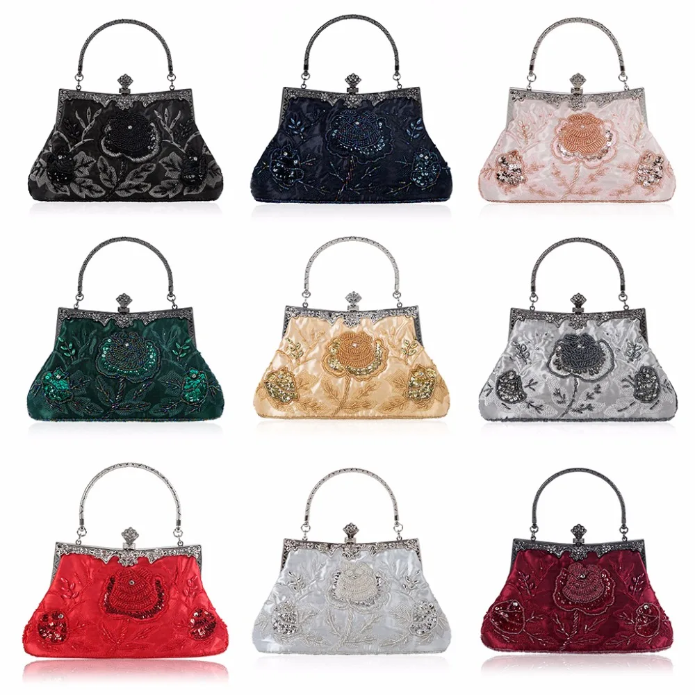 THINKTHENDO Retro Style Beaded Embroidery Evening Clutch Bag Clutch Bridal Wedding Party Purse Handbag Women Luxury
THINKTHENDO Retro Style Beaded Embroidery Evening Clutch Bag Clutch Bridal Wedding Party Purse Handbag Women Luxury