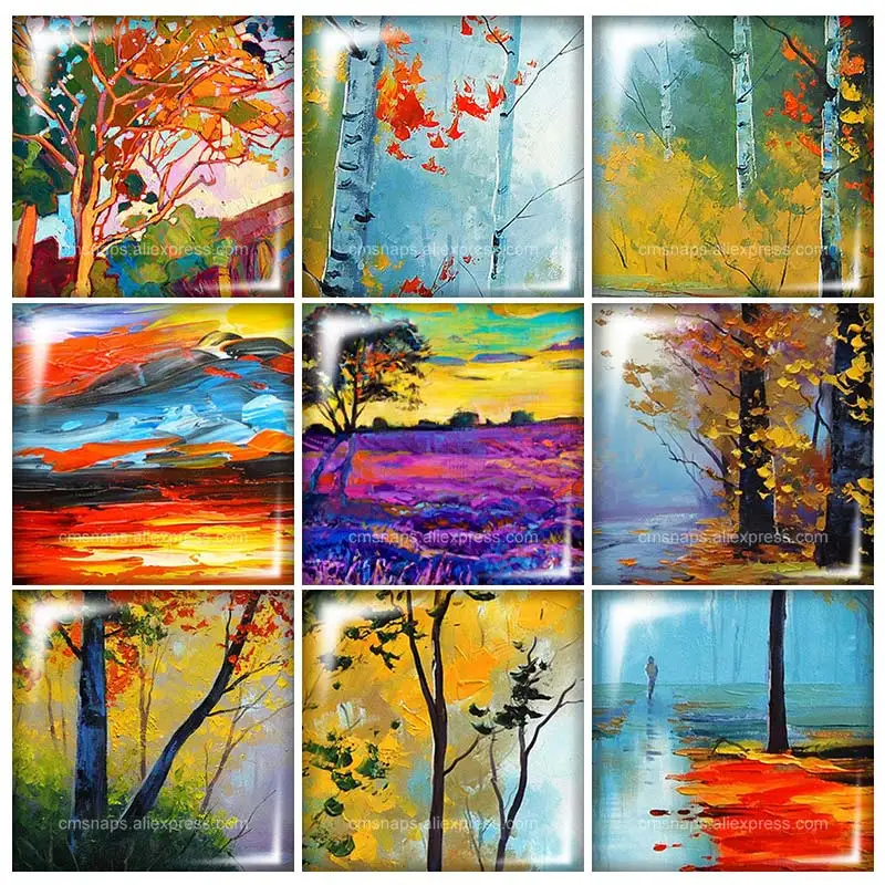 FB0315 Oil paintings scenery Trees 10pcs mixed 12mm/20mm/25mm/30mm Square photo glass cabochon demo flat back Making findings
FB0315 Oil paintings scenery Trees 10pcs mixed 12mm/20mm/25mm/30mm Square photo glass cabochon demo flat back Making findings
