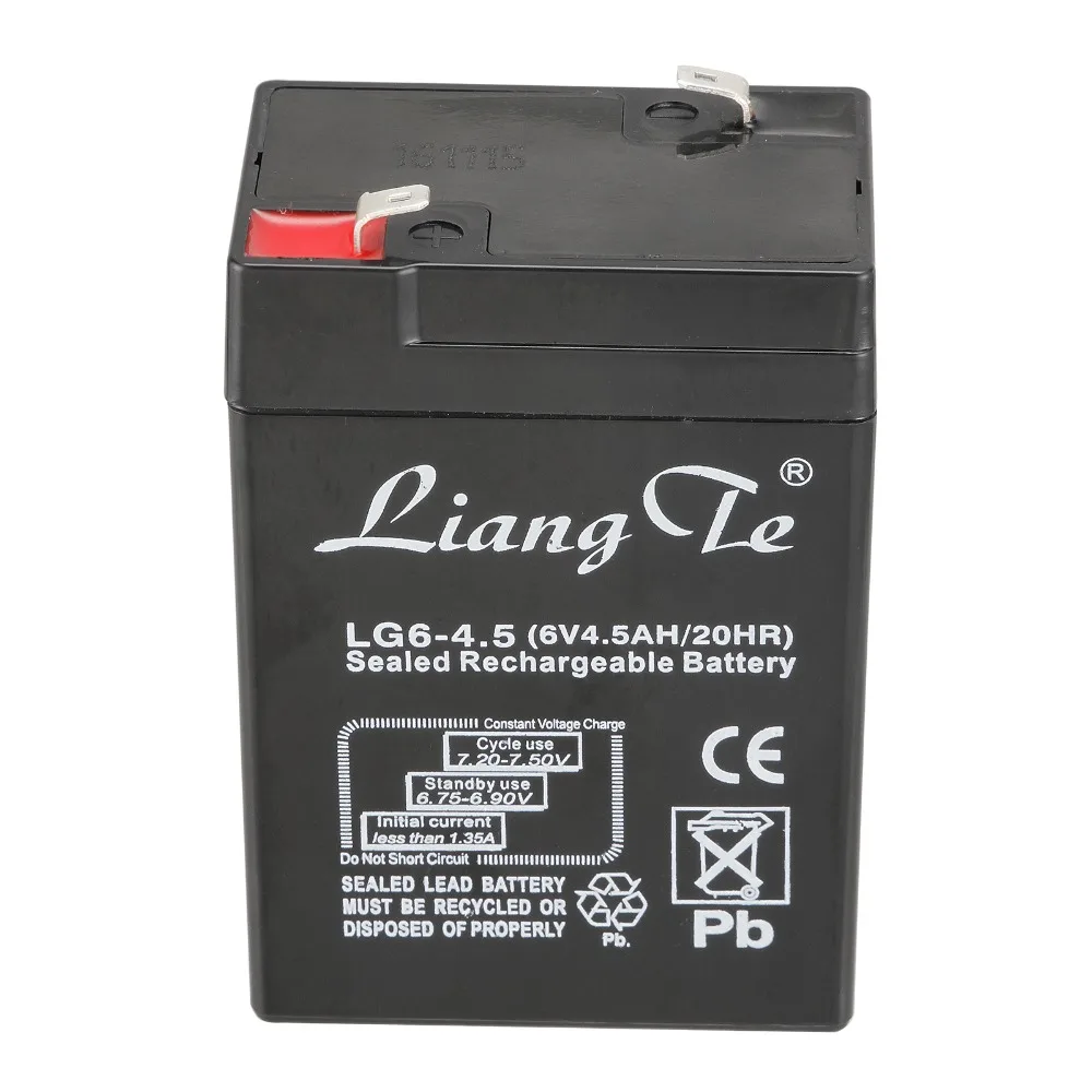 LiangTe 6V 4.5Ah/20HR герметичная свинцово кислотная аккумуляторная батарея SLA VRLA весы
