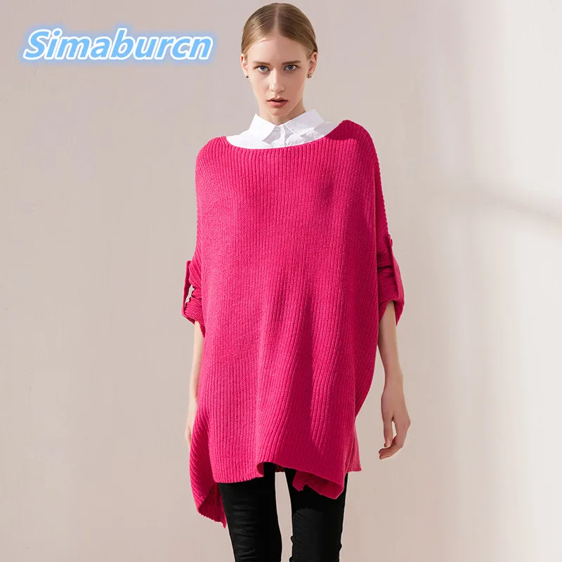 New Arrival Autumn Long Women Sweater Casual Solid Batwing Sleeve Loose Ladies Sweaters Pullovers Fashion Winter Female Clothing
New Arrival Autumn Long Women Sweater Casual Solid Batwing Sleeve Loose Ladies Sweaters Pullovers Fashion Winter Female Clothing