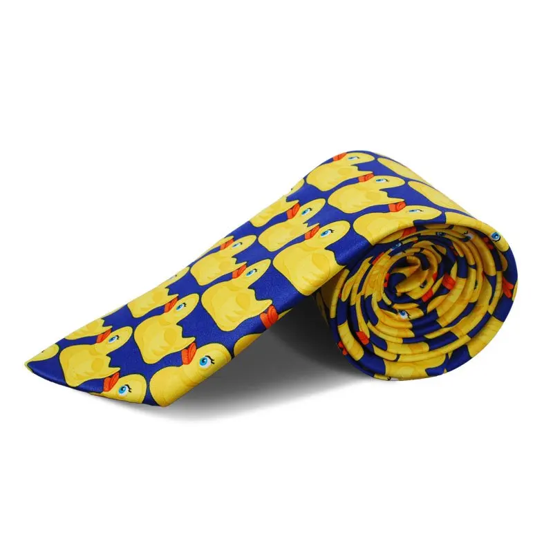 8 см желтый Rubber Duck Fshion галстук для Для мужчин Горячая ТВ показать мультфильм corbatas
