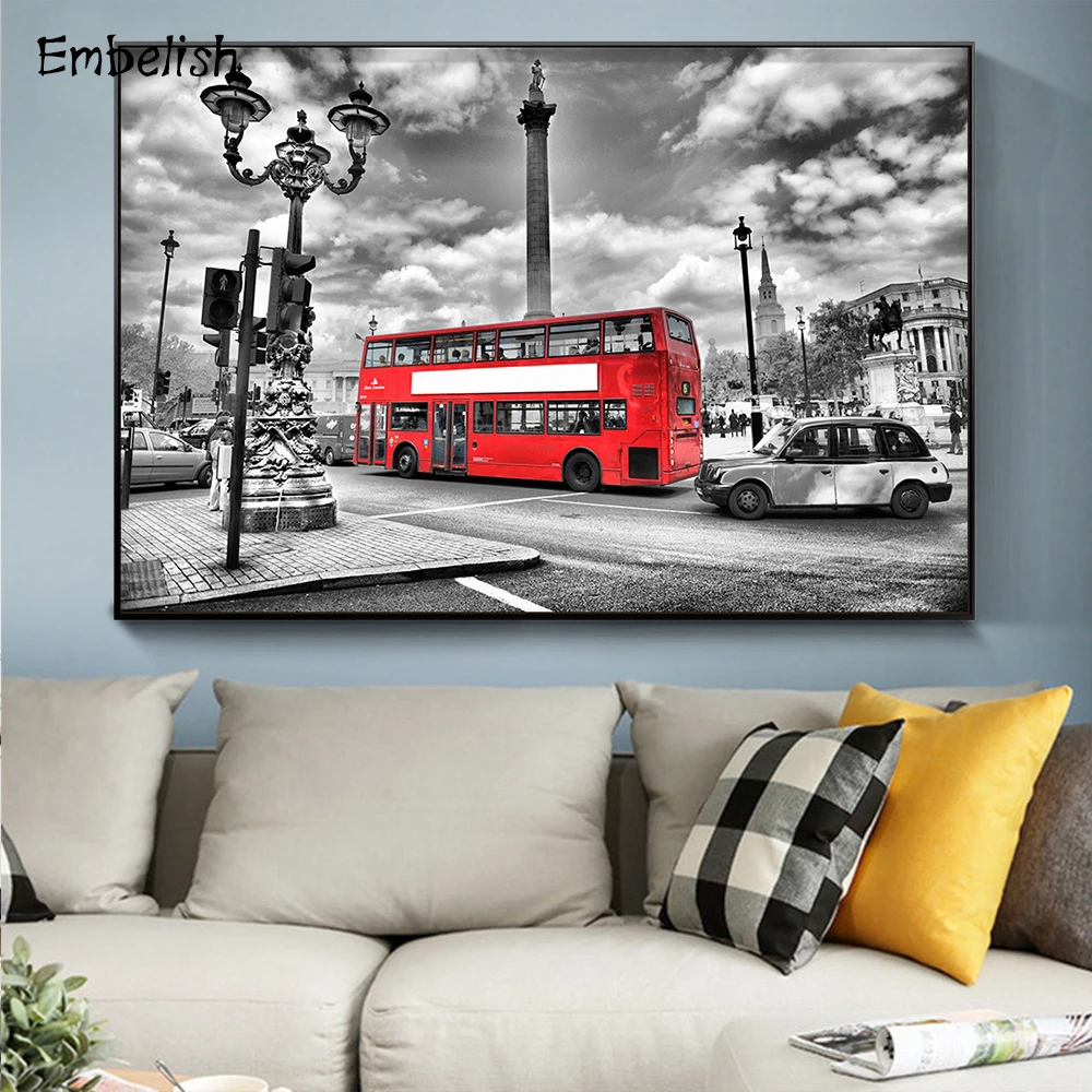 Embelish Hot Selling Red Street London Bus HD Canvas Painting For Living Room Modern Home Decor Wall Art Pictures Bedroom Poster
Embelish Hot Selling Red Street London Bus HD Canvas Painting For Living Room Modern Home Decor Wall Art Pictures Bedroom Poster