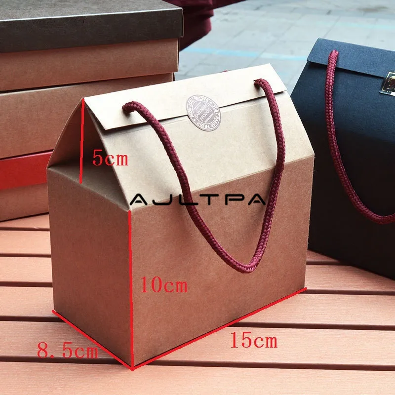 100pcs Kraft paper packaging box with handle portable cake food storage Gift box packing craft cardboard paper Birthday Wedding
100pcs Kraft paper packaging box with handle portable cake food storage Gift box packing craft cardboard paper Birthday Wedding
