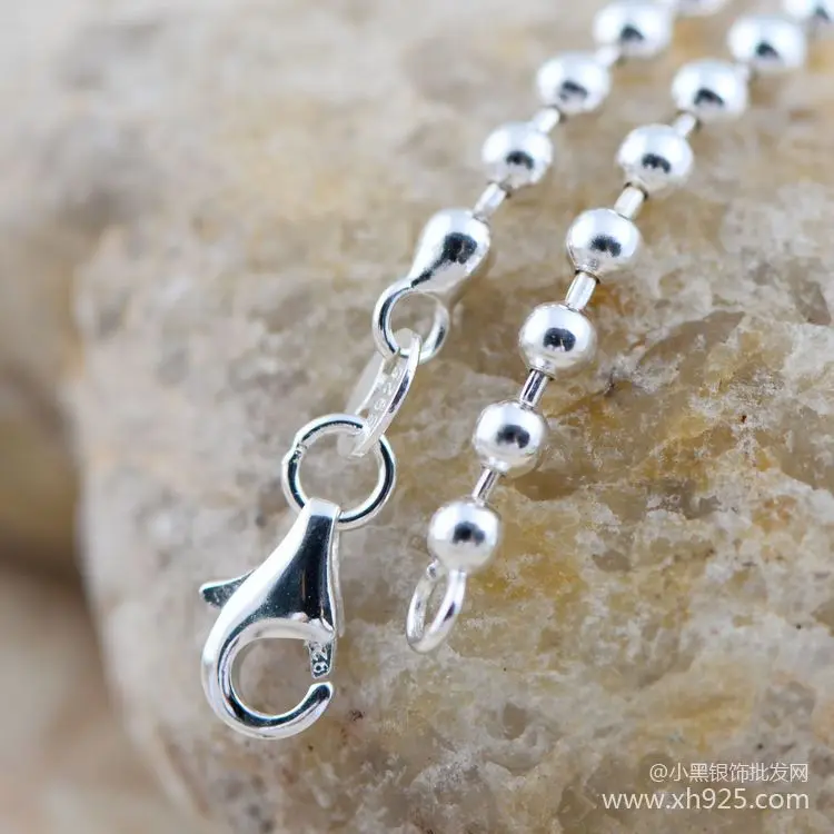 The Little Black 925 Sterling Silver Round Bead Necklace Thick 2.5 mm Female 71 cm Long
The Little Black 925 Sterling Silver Round Bead Necklace Thick 2.5 mm Female 71 cm Long