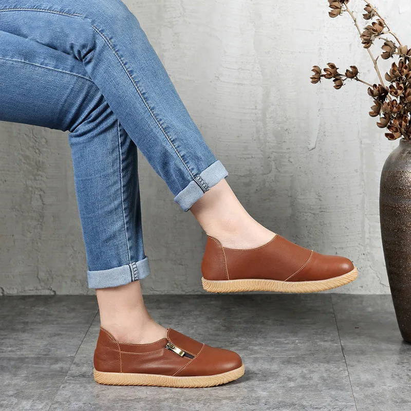 2019 New Spring Autumn Flat Shoes For Women Genuine leather vintage flat shoes handmade brown Casual Shoes Zapatos De Mujer
2019 New Spring Autumn Flat Shoes For Women Genuine leather vintage flat shoes handmade brown Casual Shoes Zapatos De Mujer