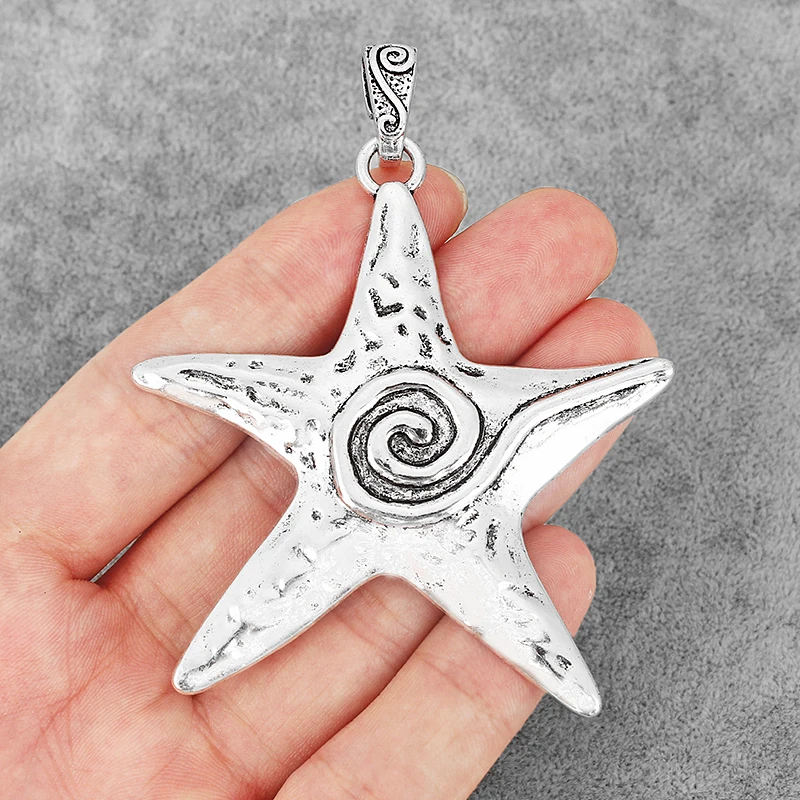 3PCS Vintage Large Hammered Star Starfish Carved Spiral Swirl Vortex Charms Pendants DIY Necklace Findings Jewellry
3PCS Vintage Large Hammered Star Starfish Carved Spiral Swirl Vortex Charms Pendants DIY Necklace Findings Jewellry