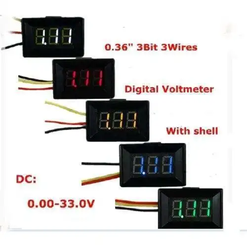 Цифровой вольтметр с 3 Проводами 0 36 дюйма 33 в|cars cars|car 12vcar voltage meter |
