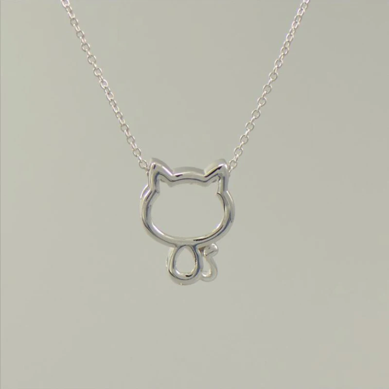 MEYRROYU 925 Sterling Silver Simple Fashion Ladies Necklace Hollow Cat Pendant Necklace Sweet Clavicle Chain Gift Accessories
MEYRROYU 925 Sterling Silver Simple Fashion Ladies Necklace Hollow Cat Pendant Necklace Sweet Clavicle Chain Gift Accessories