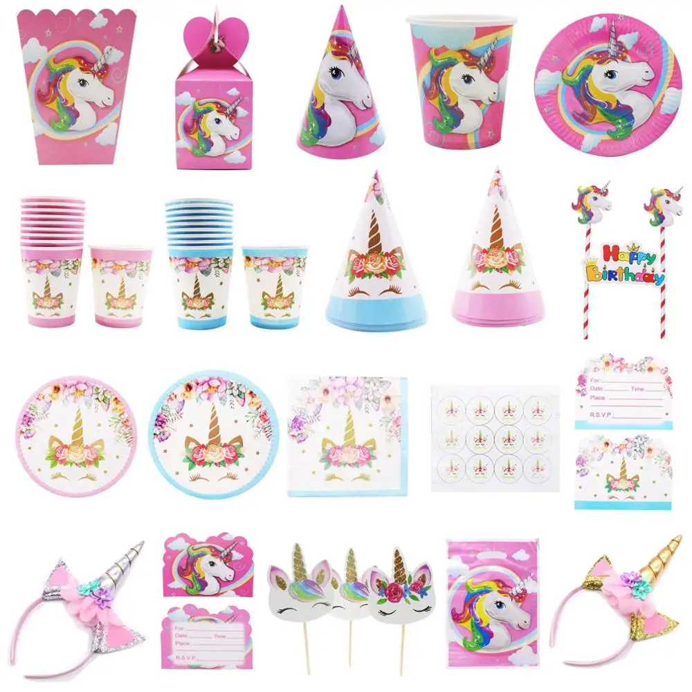 Unicorn Party Disposable Tableware Set Flag Paper Cup Napkin Plate Cake Topper Birthday Party Decor Baby Shower Gift Supplies
Unicorn Party Disposable Tableware Set Flag Paper Cup Napkin Plate Cake Topper Birthday Party Decor Baby Shower Gift Supplies