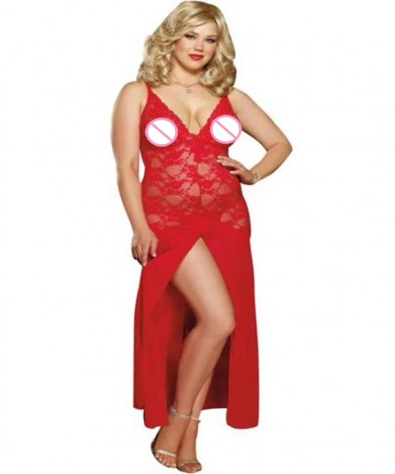 Plus Size XXL White Red Sexy Long Nightgown Sheer Transparent Evening Nightdress Nightie Sleepwear Lingerie for Women W846084
Plus Size XXL White Red Sexy Long Nightgown Sheer Transparent Evening Nightdress Nightie Sleepwear Lingerie for Women W846084