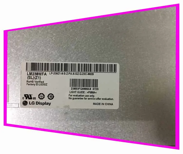 100% original New free shipping LM230WFA-SLZ1 original new one computer screen one year warranty
100% original New free shipping LM230WFA-SLZ1 original new one computer screen one year warranty
