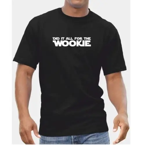 Сделала это все для Вуки TShirt Мужские Звездные войны Забавный Чубакка жевательные