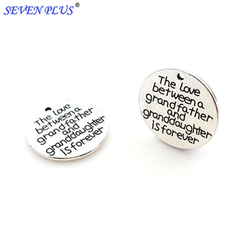 High Quality 20 Pieces/Lot Diameter 25mm letter printed the love is between a grandpa and granddaughter forever Round disc Charm
High Quality 20 Pieces/Lot Diameter 25mm letter printed the love is between a grandpa and granddaughter forever Round disc Charm