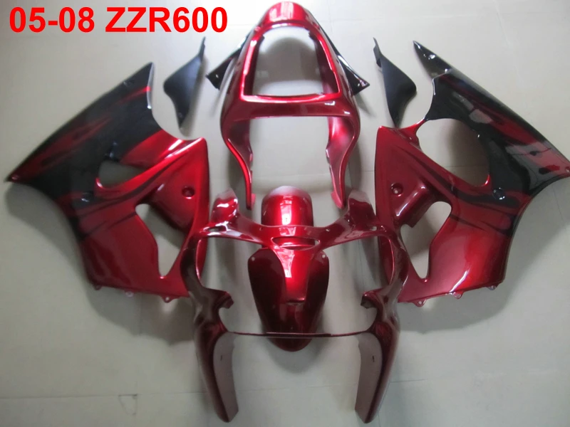

Литья под давлением Бесплатная 7 подарок комплект обтекателей для Kawasaki Ninja ZZR600 05 06 07 08 черного цвета, цвета красного вина Обтекатели ZZR600 2005-2008...