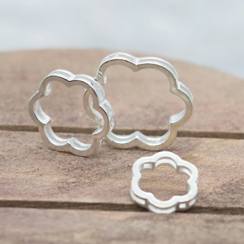 100% 925 Sterling Silver Flower Bead Spacer 9mm 12mm 15mm High Quality Silver Encircle Charms DIY Jewelry Making Bracelets Gift
100% 925 Sterling Silver Flower Bead Spacer 9mm 12mm 15mm High Quality Silver Encircle Charms DIY Jewelry Making Bracelets Gift