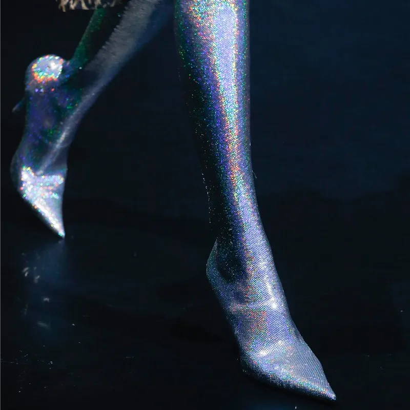 Plus Size 34-43 Pointed High Heel Elastic Sock Ankle Boots Women Sexy Runway Winter New Sequins Stiletto Over The Knee Boots
Plus Size 34-43 Pointed High Heel Elastic Sock Ankle Boots Women Sexy Runway Winter New Sequins Stiletto Over The Knee Boots