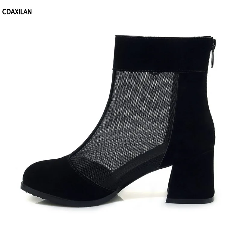 CDAXILAN new arrivals ankle boots women fashion Ladies summer breathable mesh boots nubuck leather middle high heels shoes
CDAXILAN new arrivals ankle boots women fashion Ladies summer breathable mesh boots nubuck leather middle high heels shoes