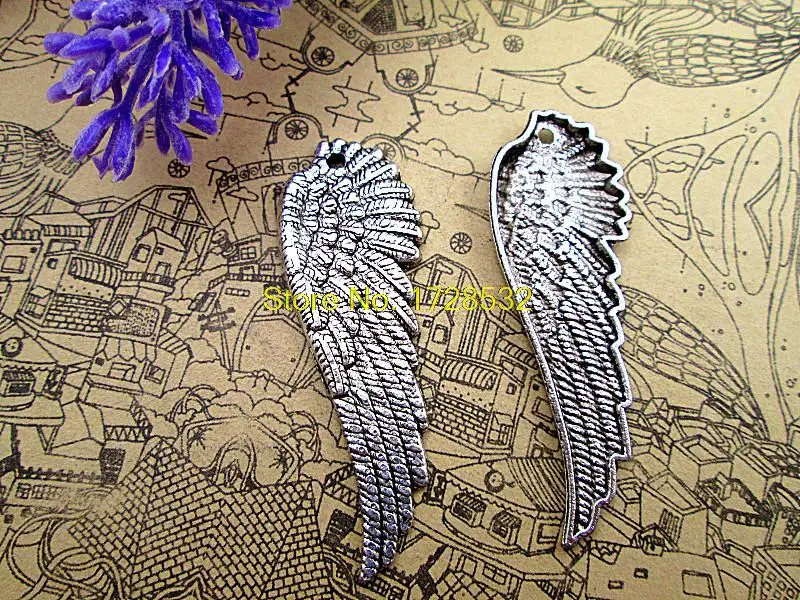 30pcs- Large Angel Wing Charms , Antique Tibetan silver Large Angel Wing Charms Charms pendants 51 x 17 mm
30pcs- Large Angel Wing Charms , Antique Tibetan silver Large Angel Wing Charms Charms pendants 51 x 17 mm