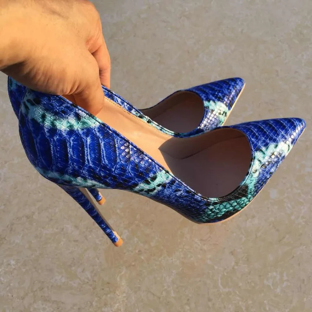 New Fashion free shipping blue leather python snake Poined Toes Stiletto Heel high heels shoes pump HIGH-HEELED SHOES
New Fashion free shipping blue leather python snake Poined Toes Stiletto Heel high heels shoes pump HIGH-HEELED SHOES