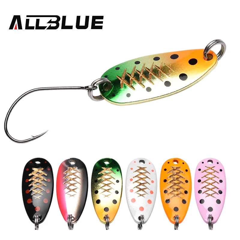 ALLBLUE 4g 26mm Trout Spoon Lure 2pcs/lot Metal Bait MOMO Fishing Lure Copper Material Freshwater Fishing Tackle Isca Artificial
ALLBLUE 4g 26mm Trout Spoon Lure 2pcs/lot Metal Bait MOMO Fishing Lure Copper Material Freshwater Fishing Tackle Isca Artificial
