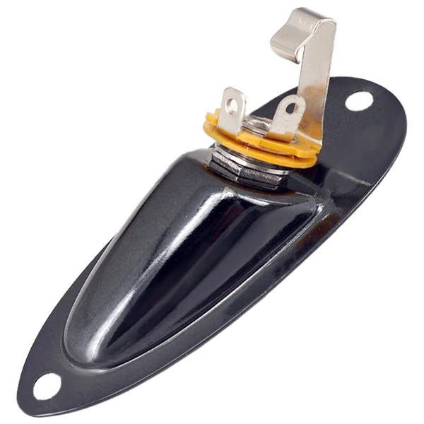Boat Style 1/4 inch Loaded Guitar Output Mono Jack Plug Socket Plate for Strat Stratocater Style Electric Guitar, Black
Boat Style 1/4 inch Loaded Guitar Output Mono Jack Plug Socket Plate for Strat Stratocater Style Electric Guitar, Black