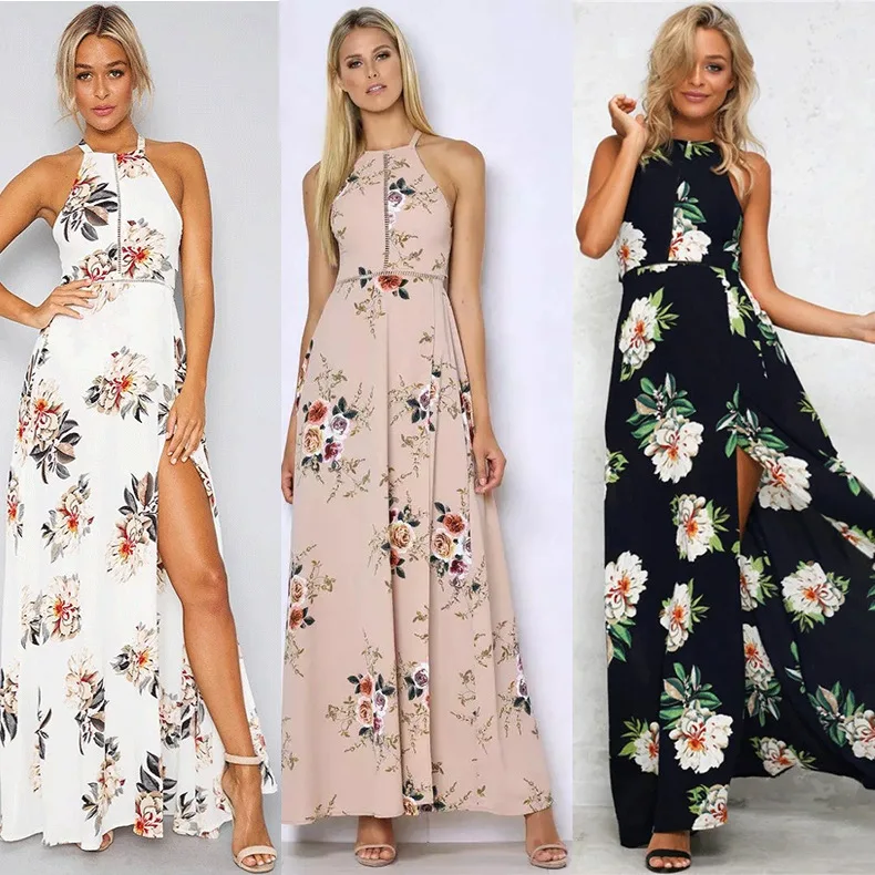 S-2XL women halter sleeveless backless dress floral print night evening party dress summer holiday casual leisure maxi dress
S-2XL women halter sleeveless backless dress floral print night evening party dress summer holiday casual leisure maxi dress