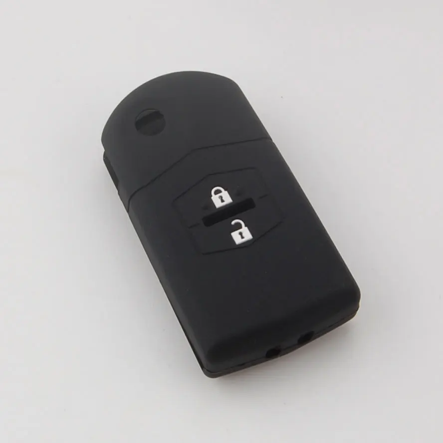 Фото 2 кнопки флип ключ дистанционного Fob защитный чехол силиконовый для Mazda 3 5 6 CX7 CX9 RX8