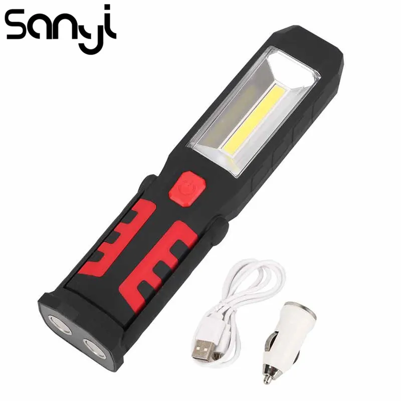 SANYI светодиодный Рабочий фонарь Перезаряжаемый USB фонарик для осмотра 3 режима