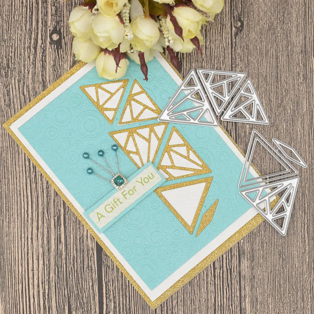 Triangle Frame Metal Cutting Dies for Scrapbooking Card Album Decoration Card making Paper Embossing Folders
Triangle Frame Metal Cutting Dies for Scrapbooking Card Album Decoration Card making Paper Embossing Folders