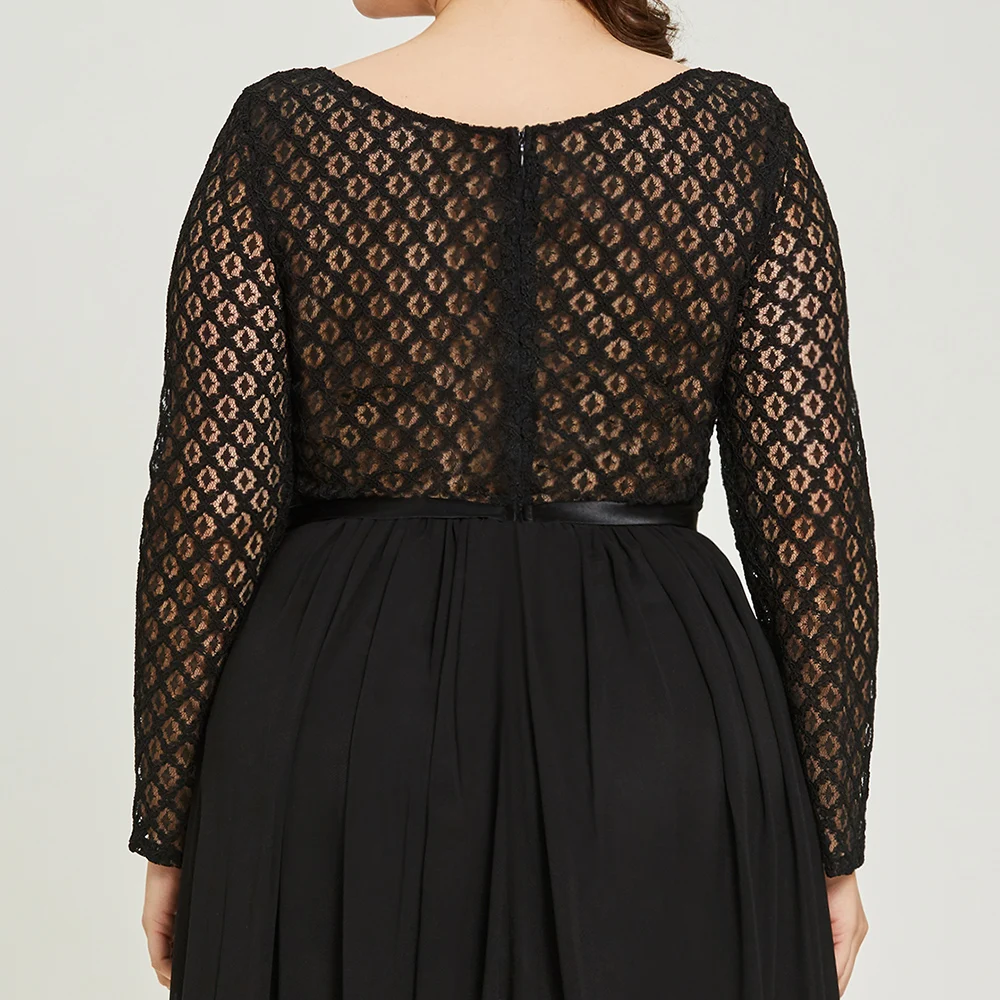 Dressv black scoop neck plus size evening dress elegant a line long sleeves wedding party formal dress chiffon evening dresses
Dressv black scoop neck plus size evening dress elegant a line long sleeves wedding party formal dress chiffon evening dresses