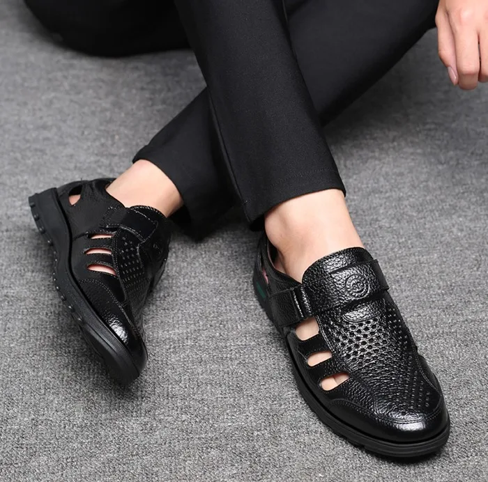 Dropshiping Genuine Leather Sandals Men Shoes Fretwork Breathable Fisherman Style Retro Gladiator Soft Bottom Summer Classics Bu 
Dropshiping Genuine Leather Sandals Men Shoes Fretwork Breathable Fisherman Style Retro Gladiator Soft Bottom Summer Classics Bu