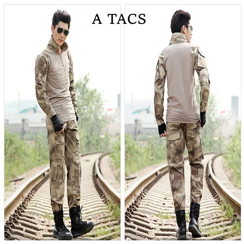 For Men Tactical Uniform Set Hiking Shirt Pants W/ Knee & Elbow Pads A TACS Military Hunting Training Uniform Sets Combat Suits
For Men Tactical Uniform Set Hiking Shirt Pants W/ Knee & Elbow Pads A TACS Military Hunting Training Uniform Sets Combat Suits