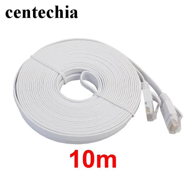 Высокоскоростной Ethernet-Кабель Centechia 10 м RJ45 CAT6 плоский Ethernet-кабель LAN UTP