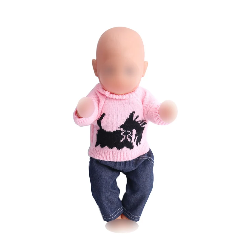 Doll clothes cute pink sweater suit + Black trousers pants fit 43 cm baby dolls and 18 inch Girl dolls f65
Doll clothes cute pink sweater suit + Black trousers pants fit 43 cm baby dolls and 18 inch Girl dolls f65