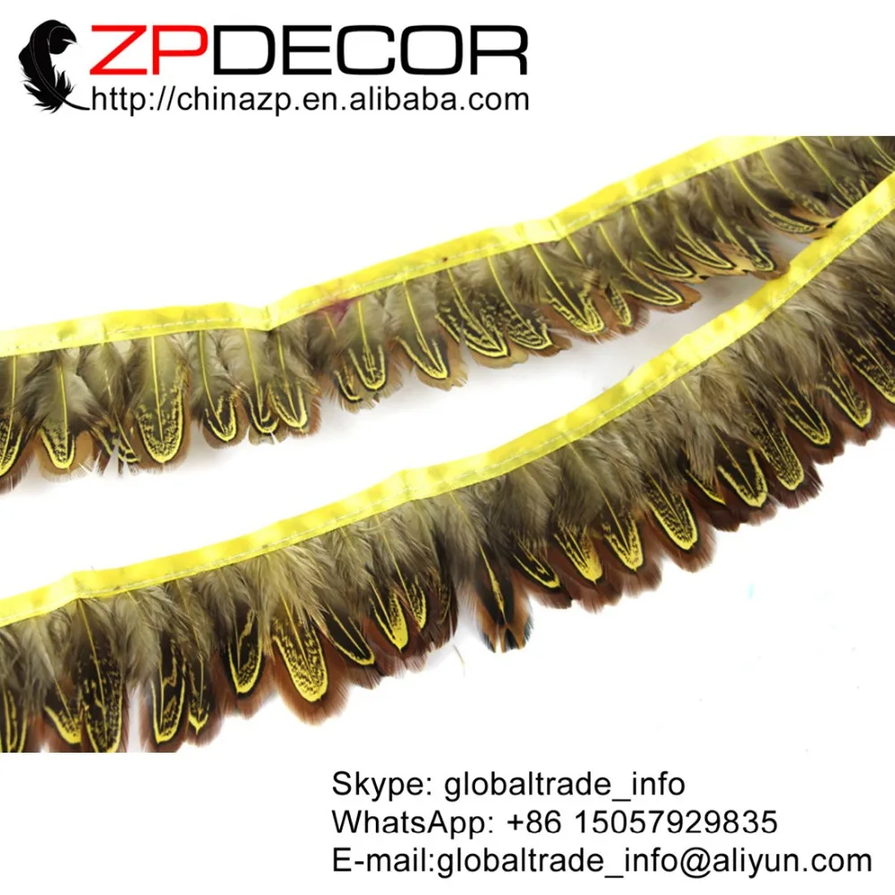 Manufacturer ZPDECOR 10yards/lot 5cm(2inch) Beautiful Dyed Yellow Almond Ringneck Pheasant Plumage Feather Trim
Manufacturer ZPDECOR 10yards/lot 5cm(2inch) Beautiful Dyed Yellow Almond Ringneck Pheasant Plumage Feather Trim
