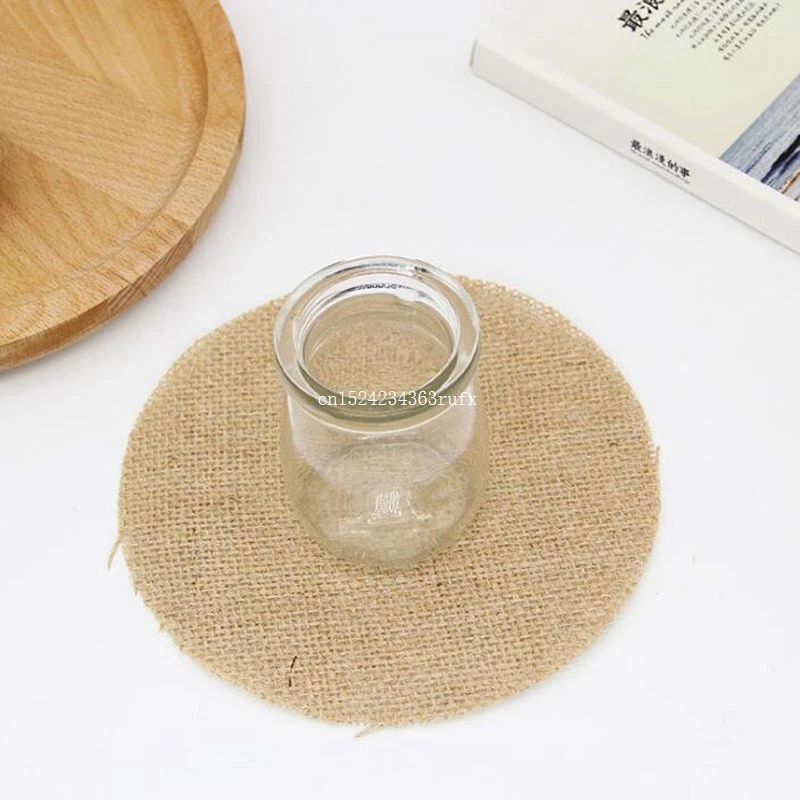 500pcs Cup Coasters Natural Jute Burlap Hessian Placemats Vintage Rustic Wedding Decoration Mariage Wedding Supplies
500pcs Cup Coasters Natural Jute Burlap Hessian Placemats Vintage Rustic Wedding Decoration Mariage Wedding Supplies