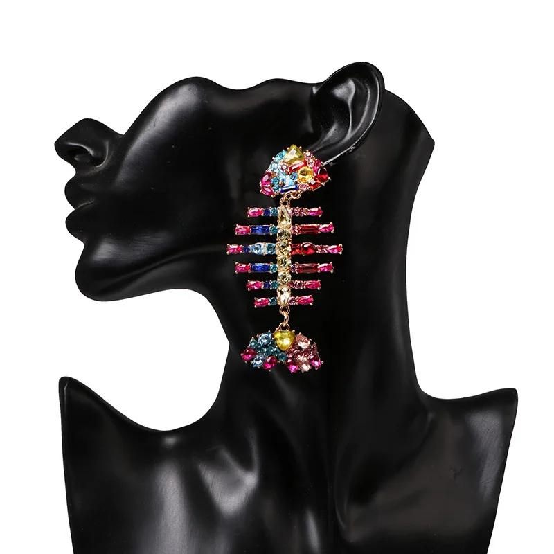 Women Fish Thorn Drop Earring AM0543 | Украшения и аксессуары